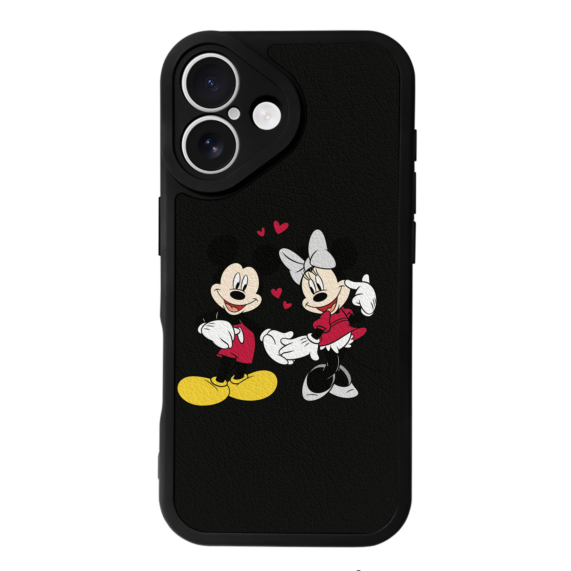 （画像用） ミッキーマウス Mickey Mouse 【iPhone 16シリーズ対応】シリコンスマホケース（レザー調） 材質：シリコン